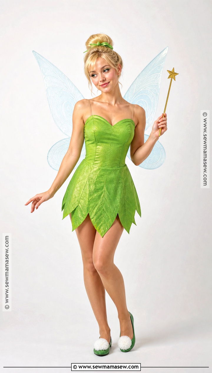 Classic Tinker Bell Costume With Green Dress - 40 tinker bell costume ideas