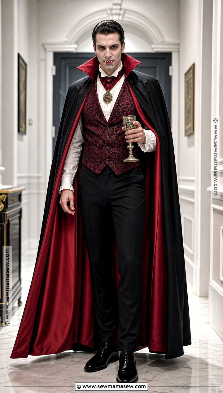 Classic Vampire Costume With Black Cape - 40 halloween costumes for men