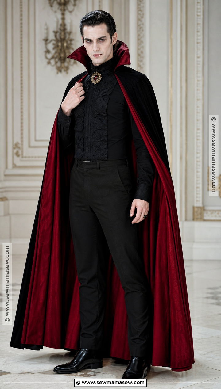 Classic Vampire Costume With Red Cape - 30 red cape costume ideas