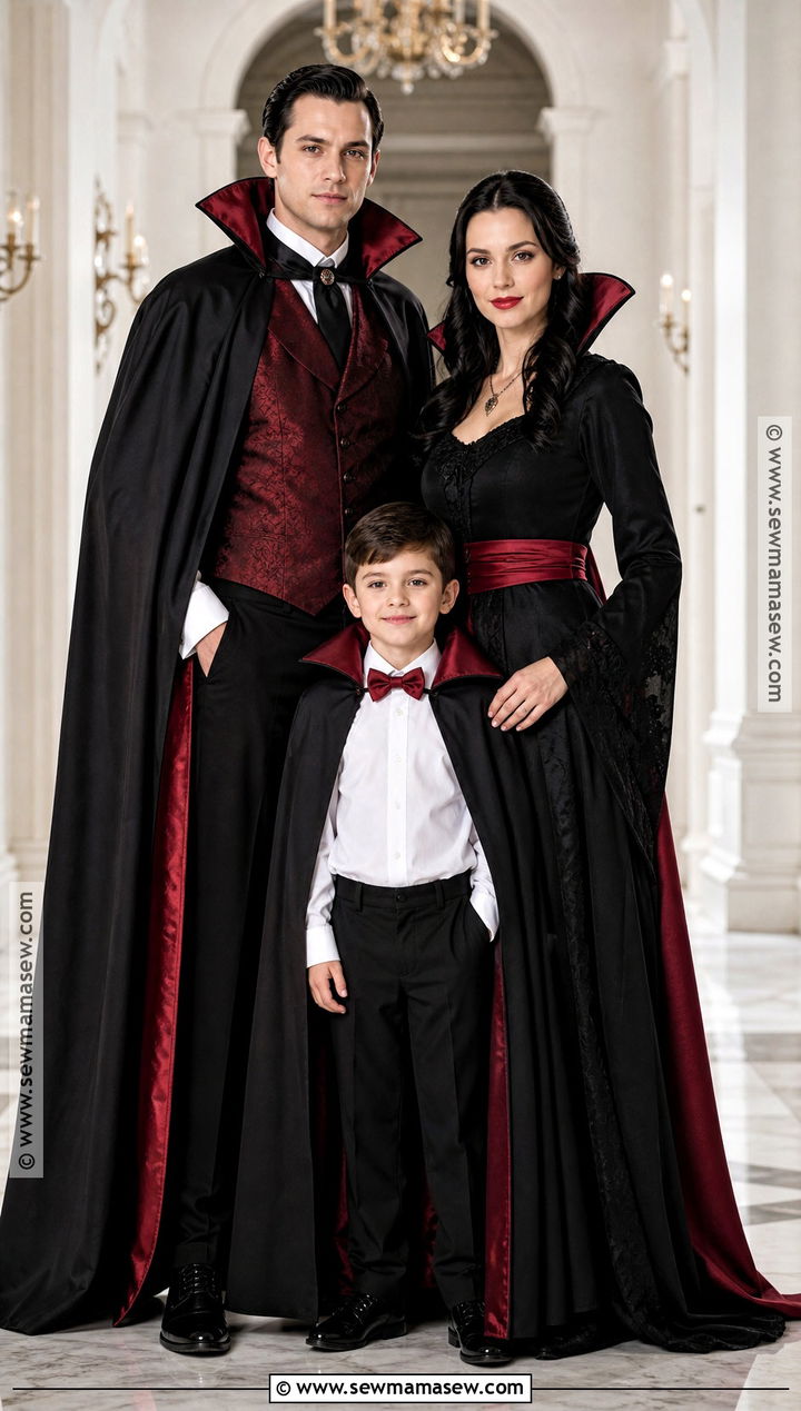 Classic Vampire Family Costume - 30 easy family costumes for 3