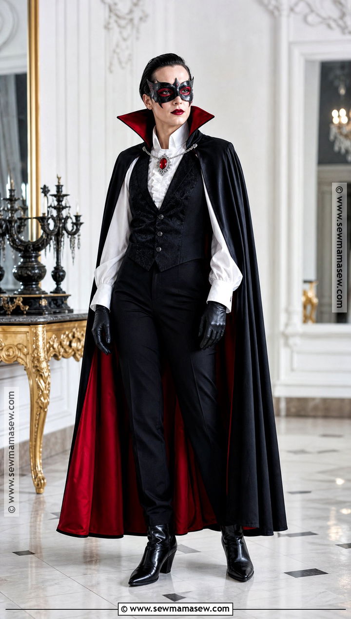 Classic Vampire Halloween Mask Costume - 40 halloween mask ideas