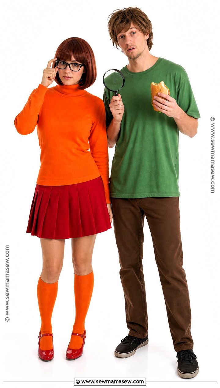 Classic Velma and Shaggy Costume - 35 velma and shaggy costume ideas