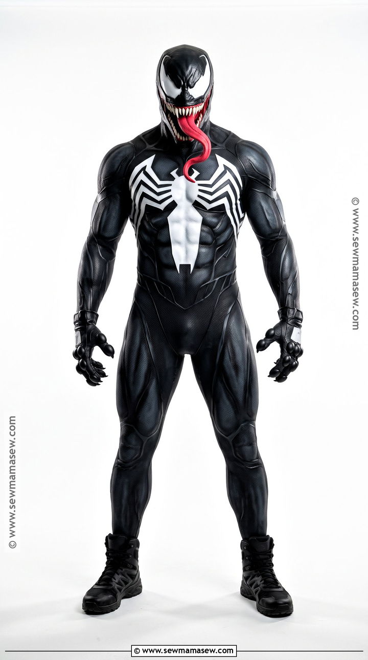 Classic Venom Costume With Black Bodysuit - 35 venom costume ideas