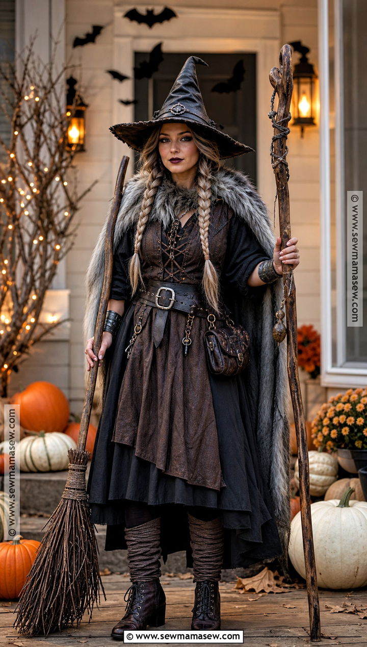 Classic Viking Witch Costume With Pointed Hat - 30 viking witch costume ideas