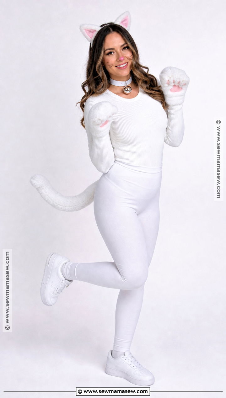 Classic White Cat Costume - 30 White Cat Costume Ideas