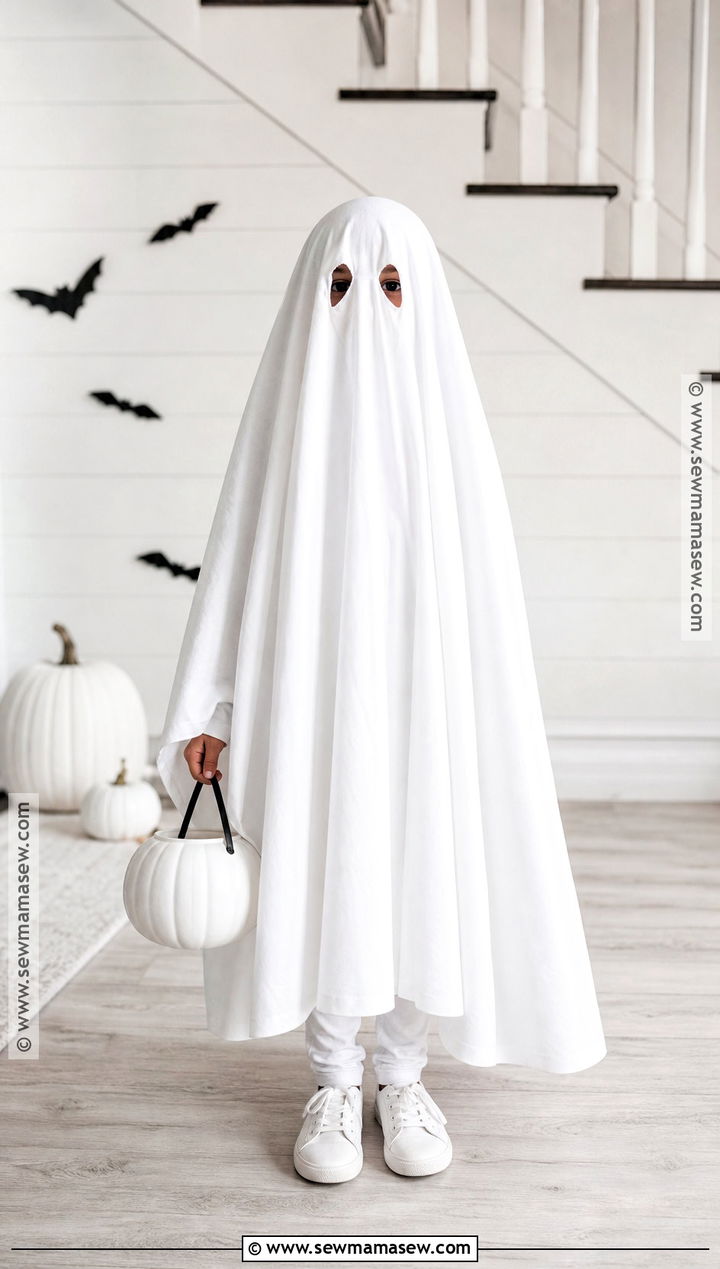 Classic White Ghost Costume - 30 halloween costume ideas easy