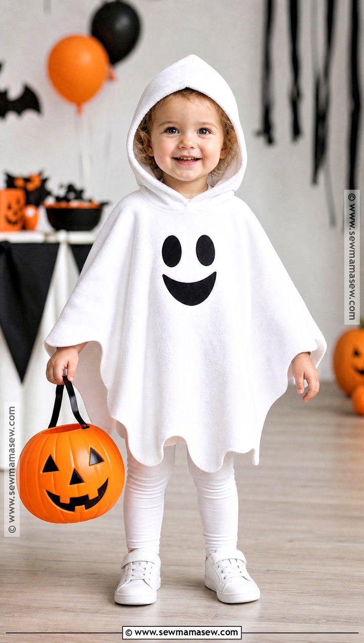 Classic White Toddler Ghost Costume - 30 toddler ghost costume ideas