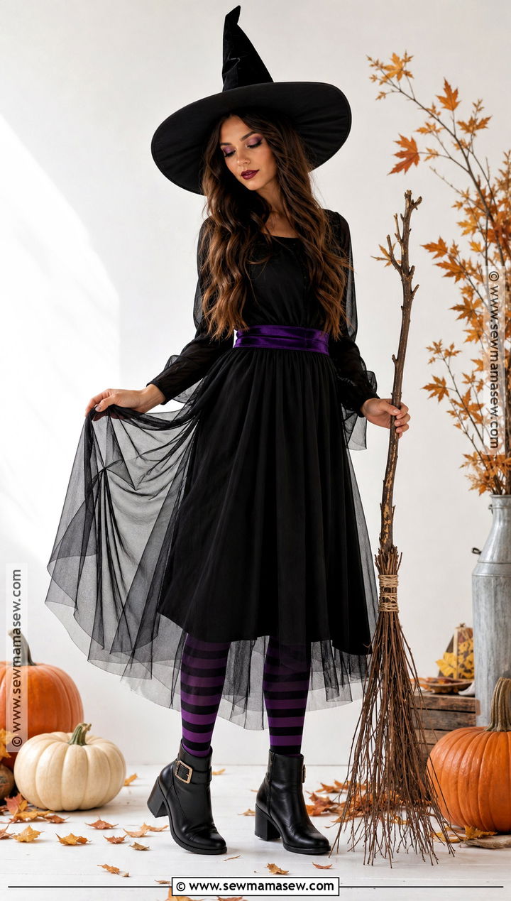 Classic Witch Black Dress Costume - 30 black dress costume ideas