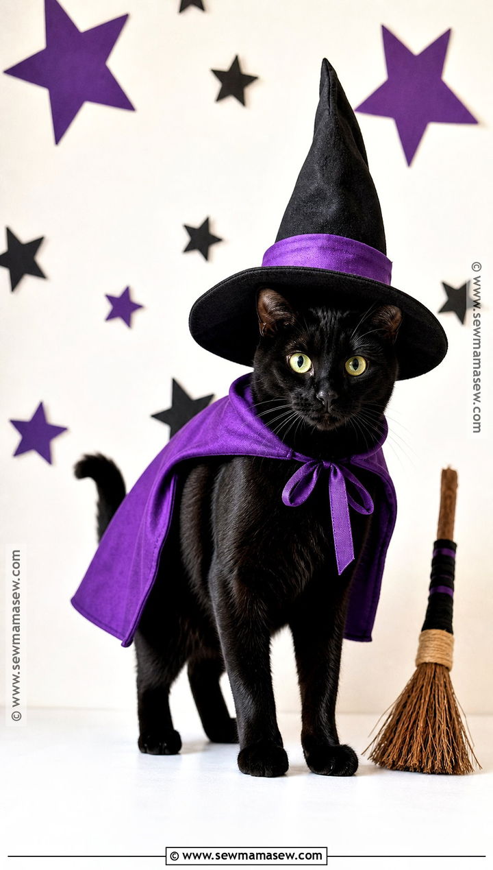 Classic Witch Cat Costume - 30 Halloween Costume Ideas for Cats