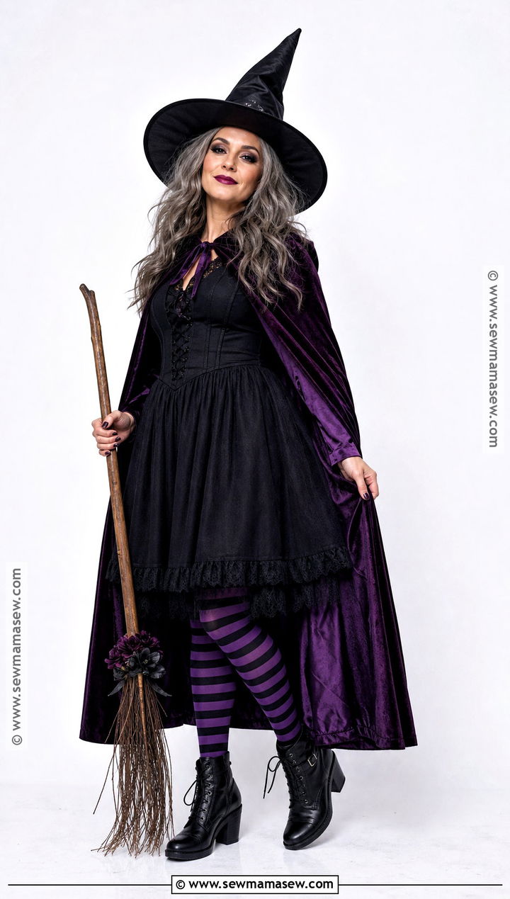 Classic Witch Costume With Black Dress - 40 black dress halloween costume ideas