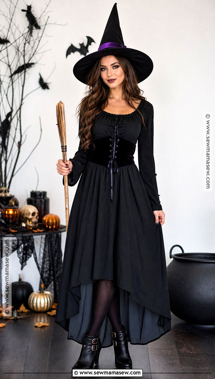 Classic Witch Costume With Black Dress - 35 black dress costume ideas