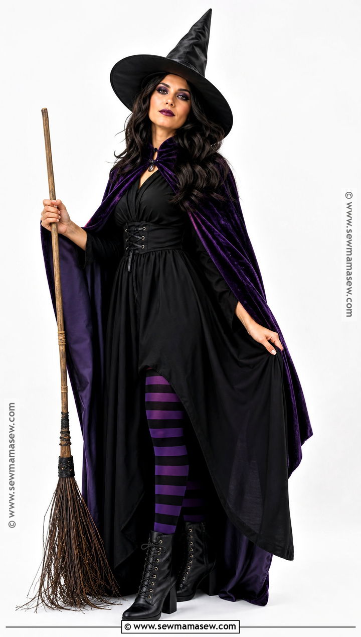 Classic Witch Costume With Black Dress - 35 costume ideas for women