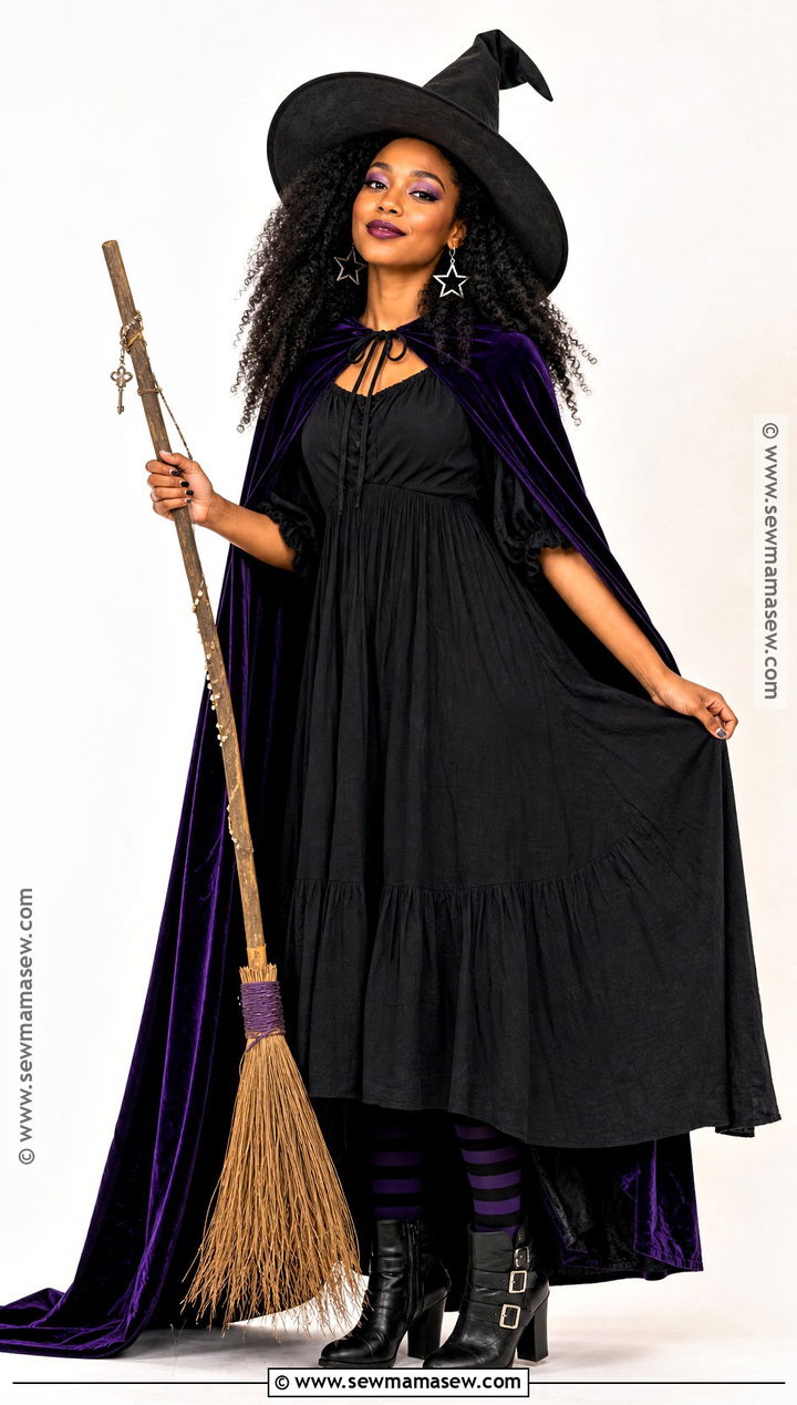 Classic Witch Costume With Natural Black Hair - 30 halloween costumes women black hair