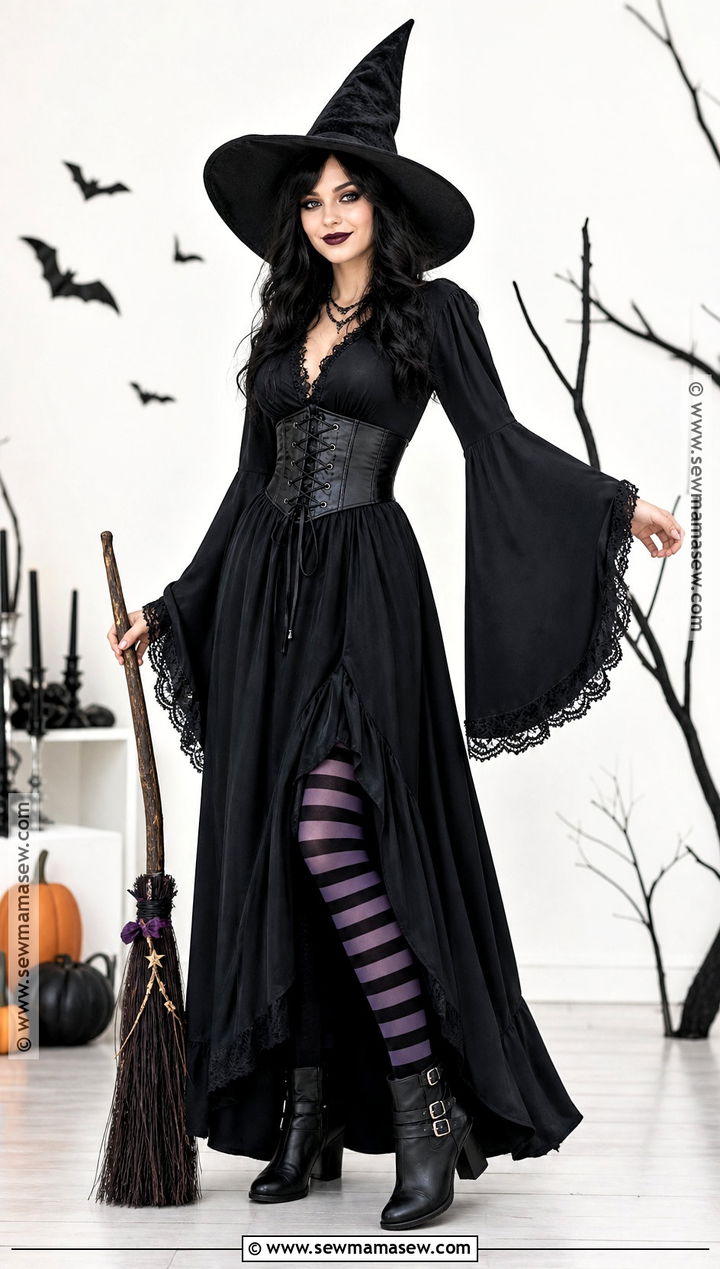 Classic Witch Costume - 30 woman in black costume ideas