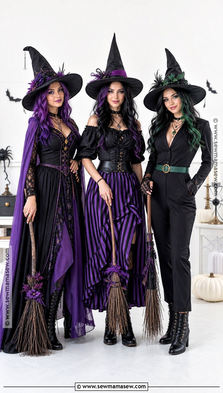 Classic Witch Trio Costume - 30 3 people costumes