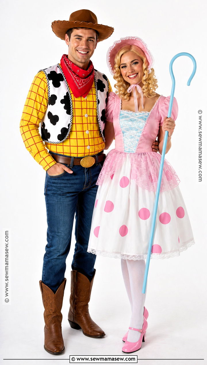 Classic Woody And Bo Peep Couple Costume - 40 woody and bo peep costume ideas