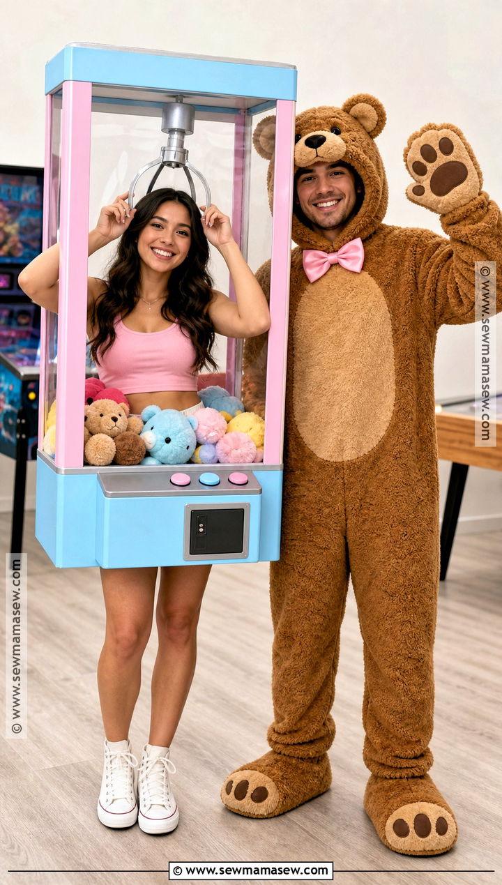 Claw Machine And Plush Prize Couple Costume - 30 unique couple costumes