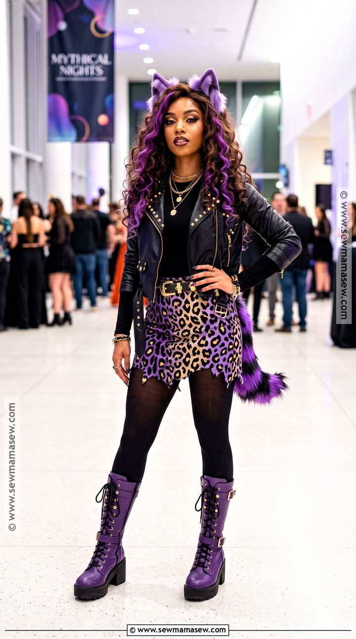 Clawdeen Wolf Costume With Purple Jacket - 35 monster high characters costumes