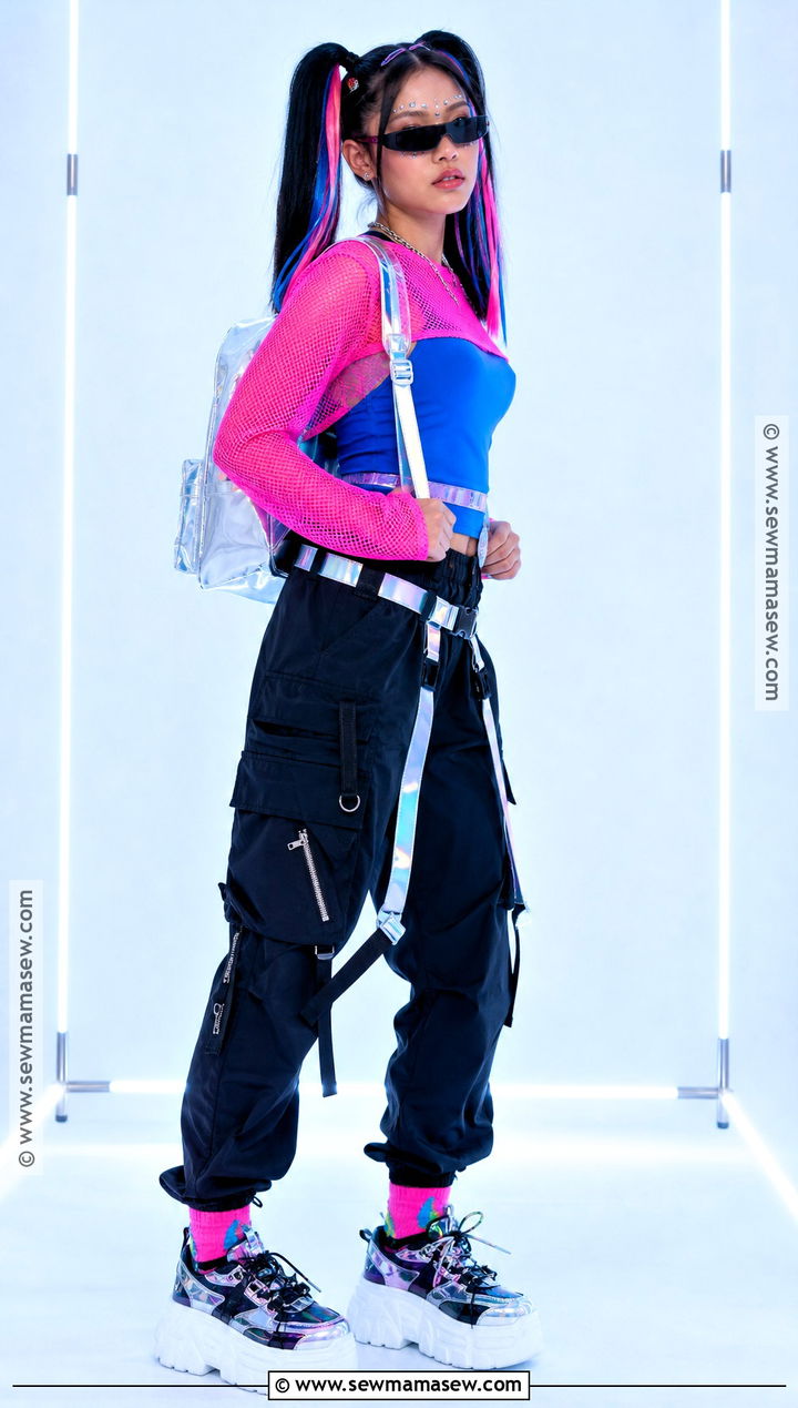 Claws Neon Cyber Costume - 30 charli xcx halloween costume ideas