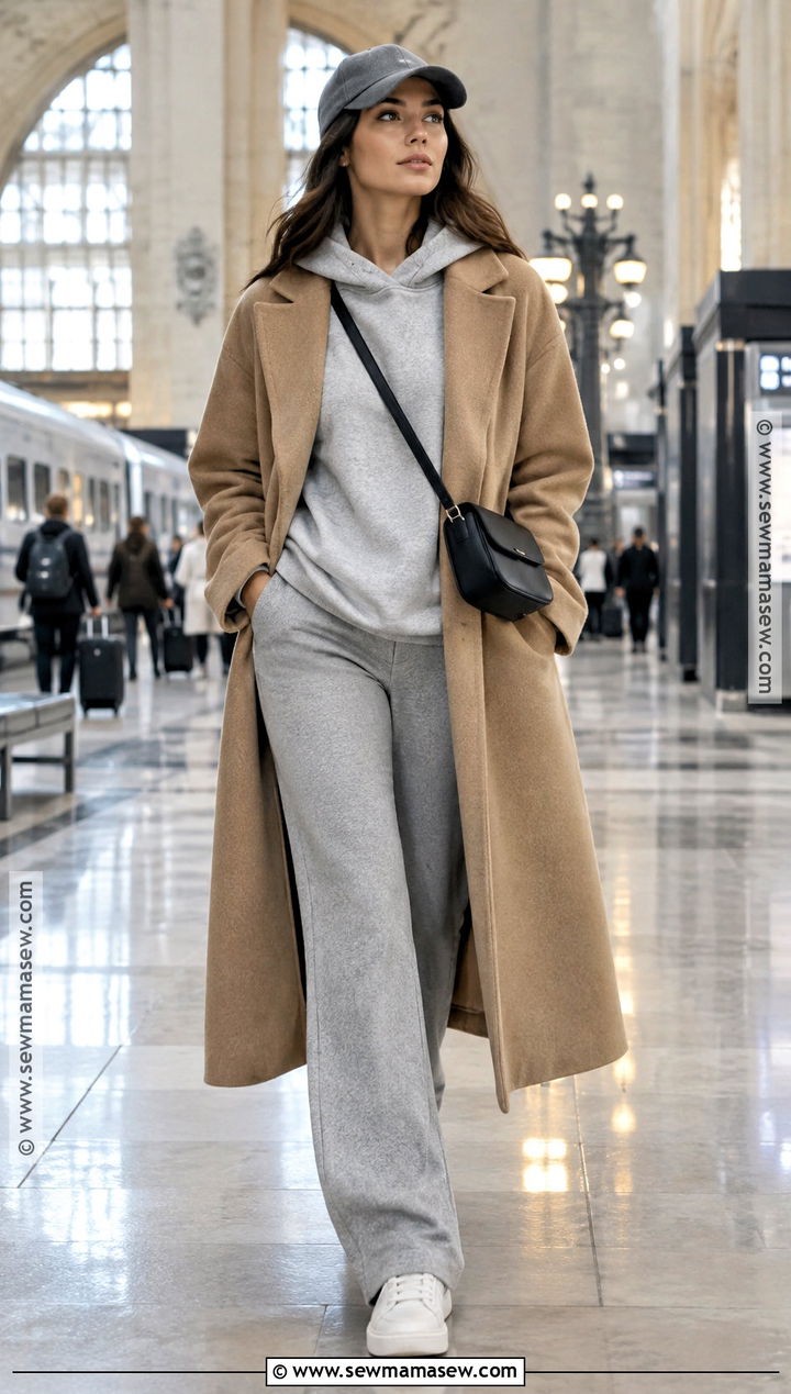 Clean Girl Autumn Outfit With a Hoodie and Long Coat - 20 clean girl autumn outfit ideas