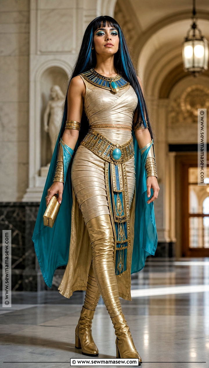 Cleo De Nile Costume With Gold Wrap Dress - 35 monster high characters costumes