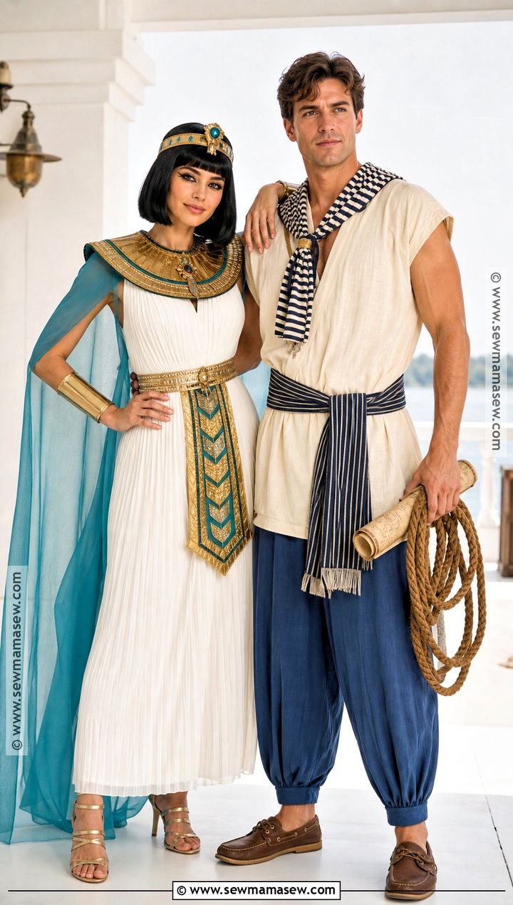 Cleopatra And Nile Sailor Couple Costume - 30 cleopatra couple costume ideas