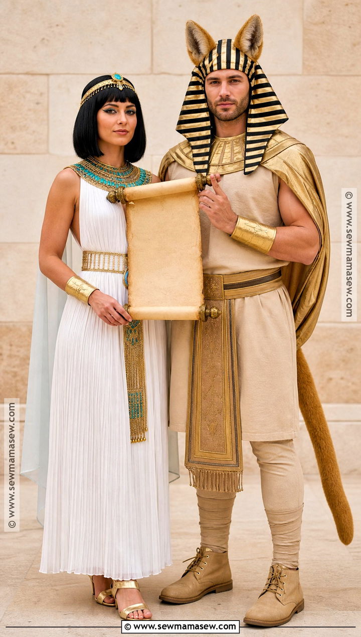 Cleopatra And Sphinx Couple Costume - 30 cleopatra couple costume ideas