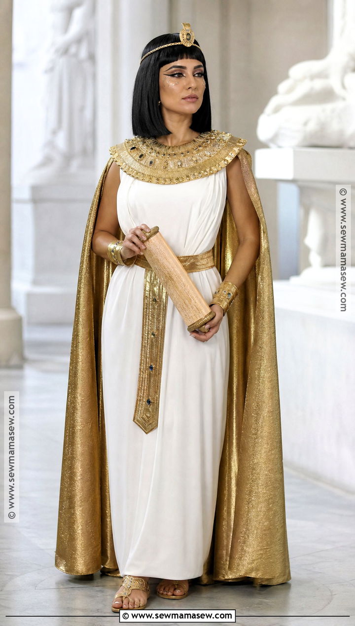 Cleopatra Costume With Gold Cape - 30 heidi klum halloween costumes