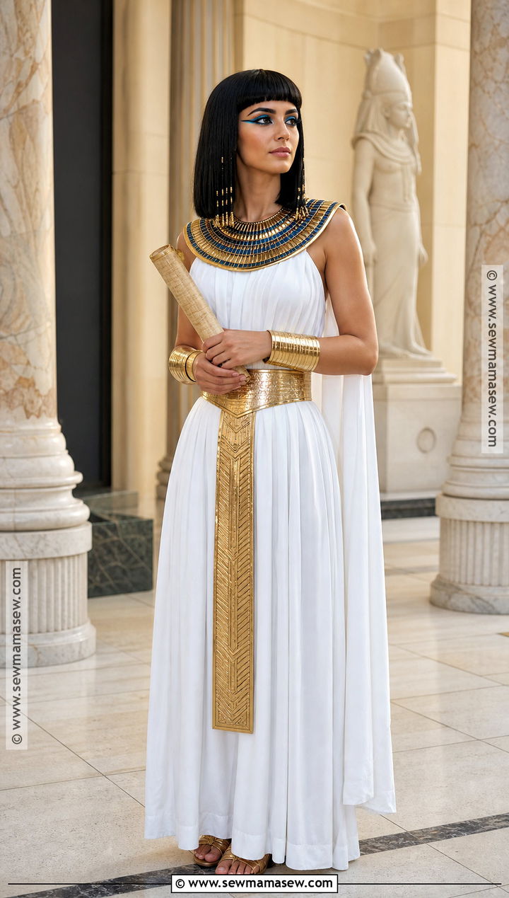 Cleopatra Costume With Gold Collar - 30 historical figures costumes