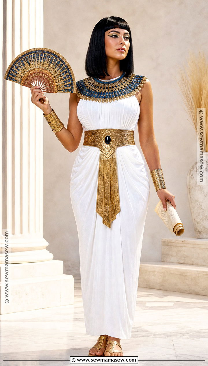 Cleopatra Costume With White Column Dress - 50 halloween costumes for women