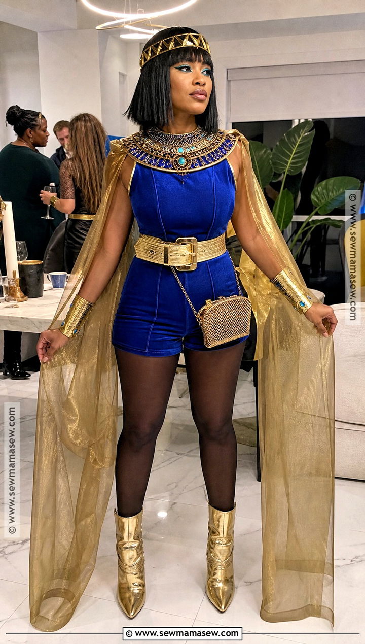 Cleopatra Romper And Cape Outfit - 30 Cleopatra Halloween Outfit Ideas