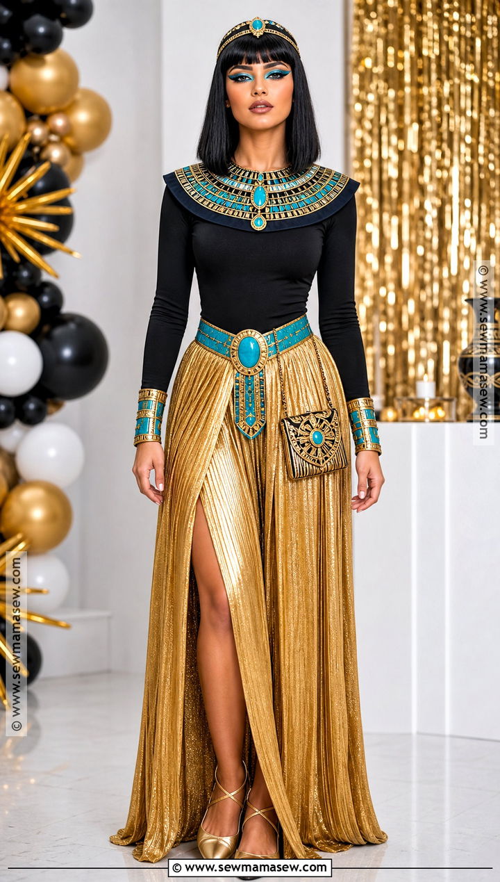 Cleopatra Skirt And Bodysuit Outfit - 30 Cleopatra Halloween Outfit Ideas