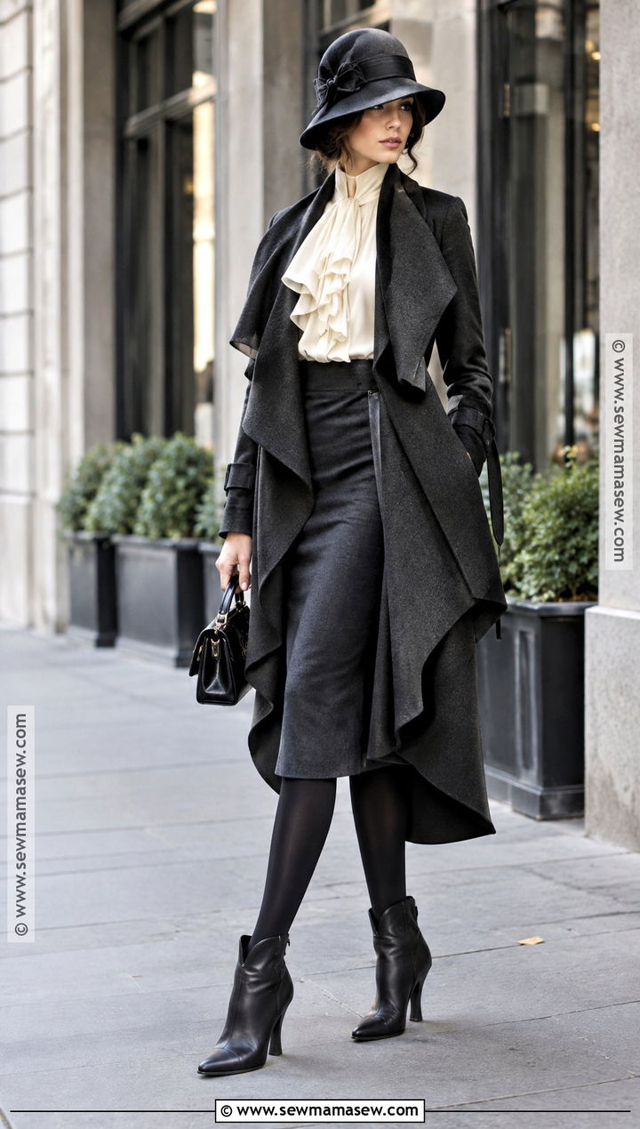 Cloche Hat and Draped Coat Outfit - 15 John Galliano Fall 2007 Ready-To-Wear Ideas