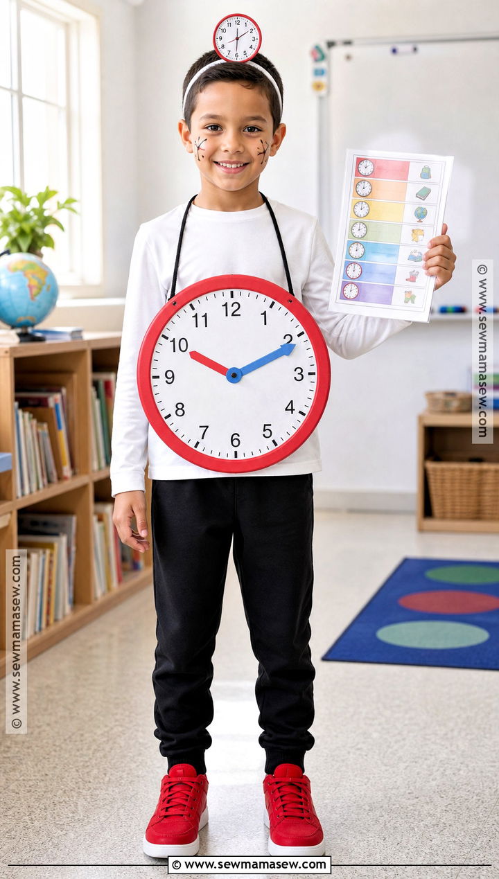 Clock Maths Day Costume - 30 maths day costumes for kids