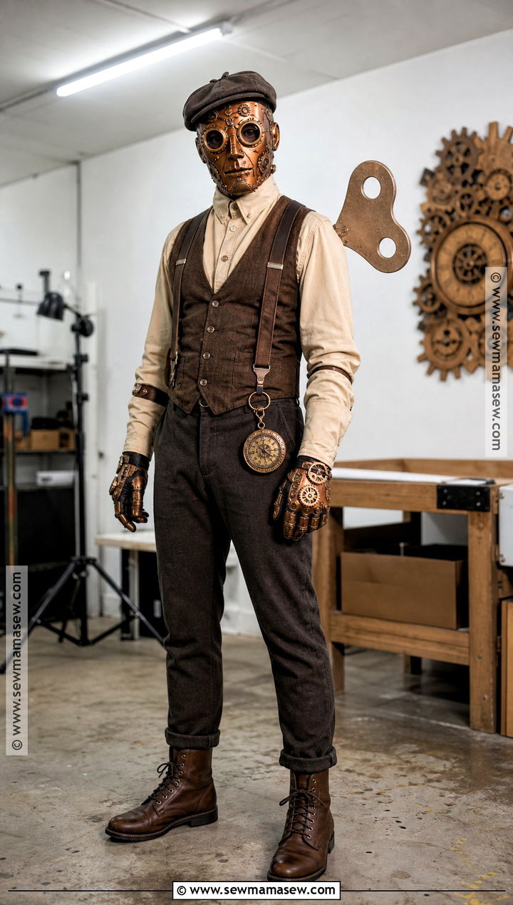 Clockwork Robot Halloween Mask Costume - 40 halloween mask ideas