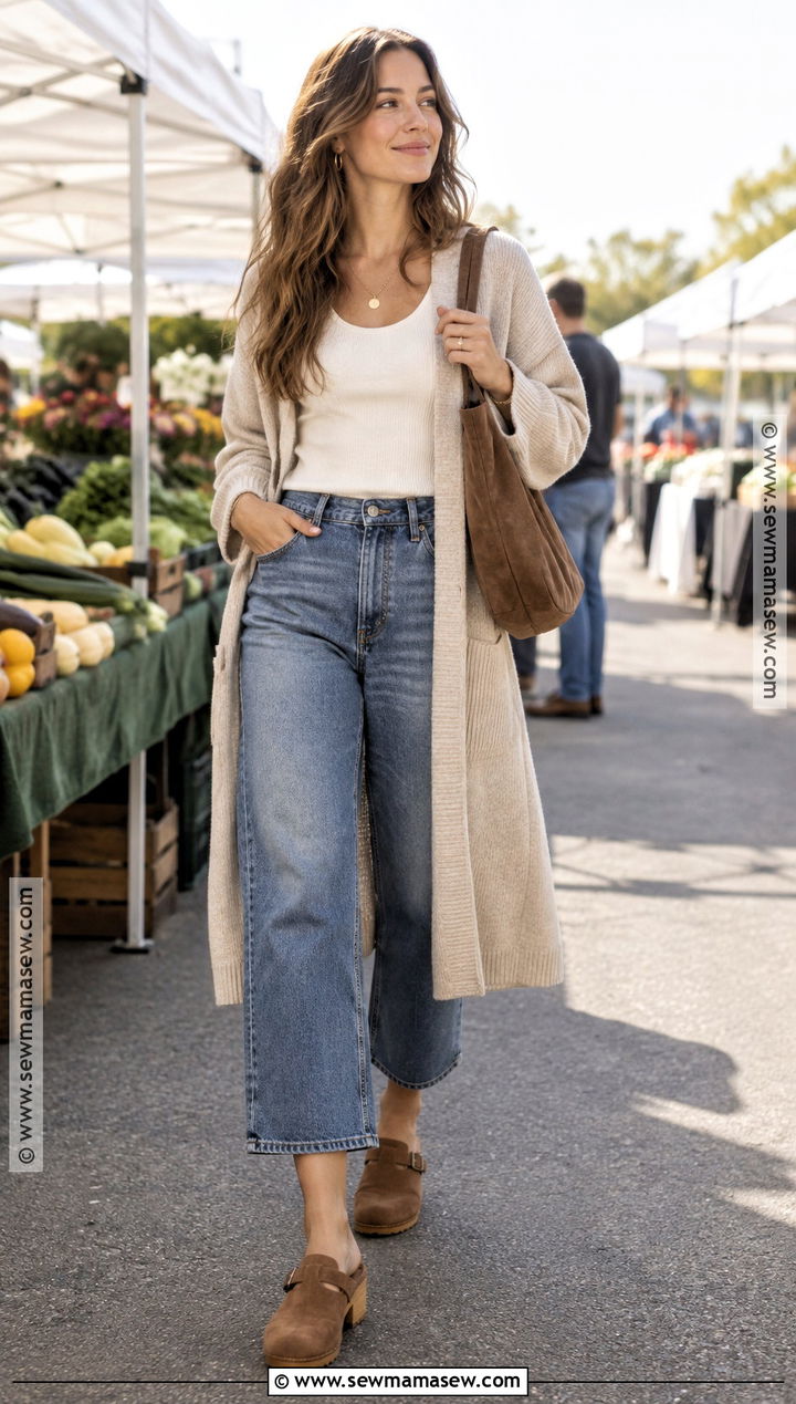 Clogs With Barrel Jeans Outfit - 20 cute shoes for fall