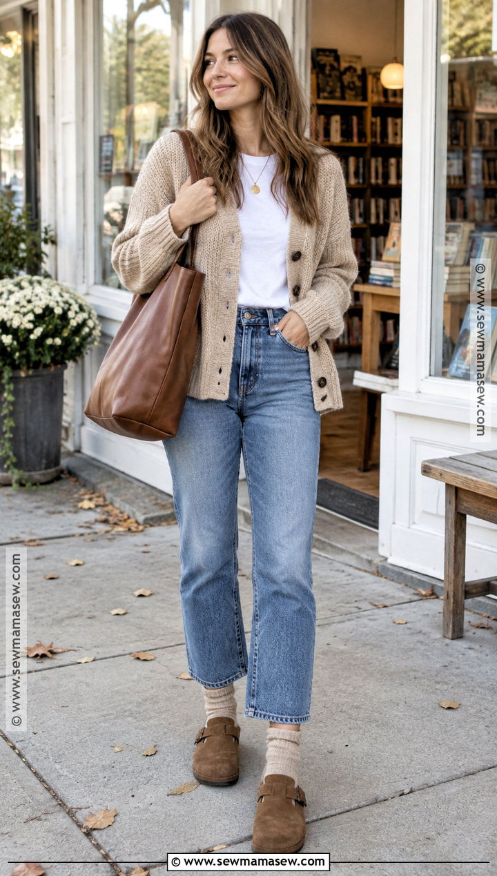 Clogs With Cropped Jeans And A Cardigan - 15 fall 2026 shoes trends for women