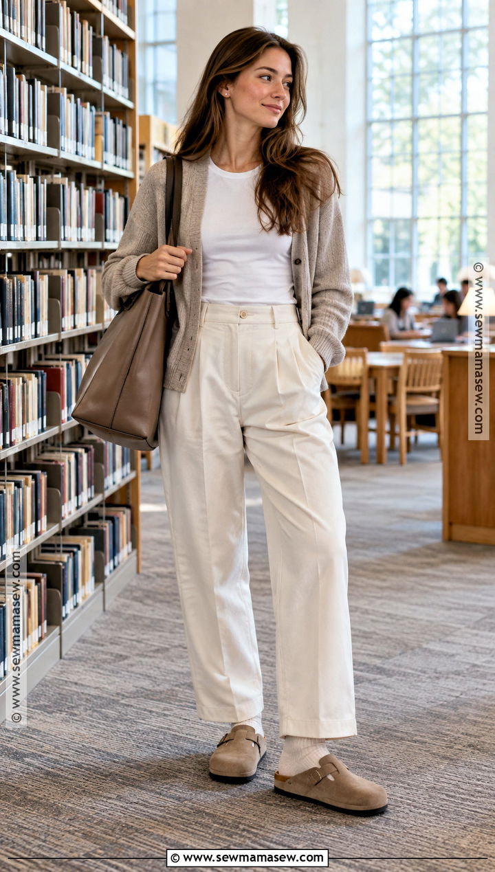 Clogs With Relaxed Trousers Outfit - 15 affordable back to school shoes