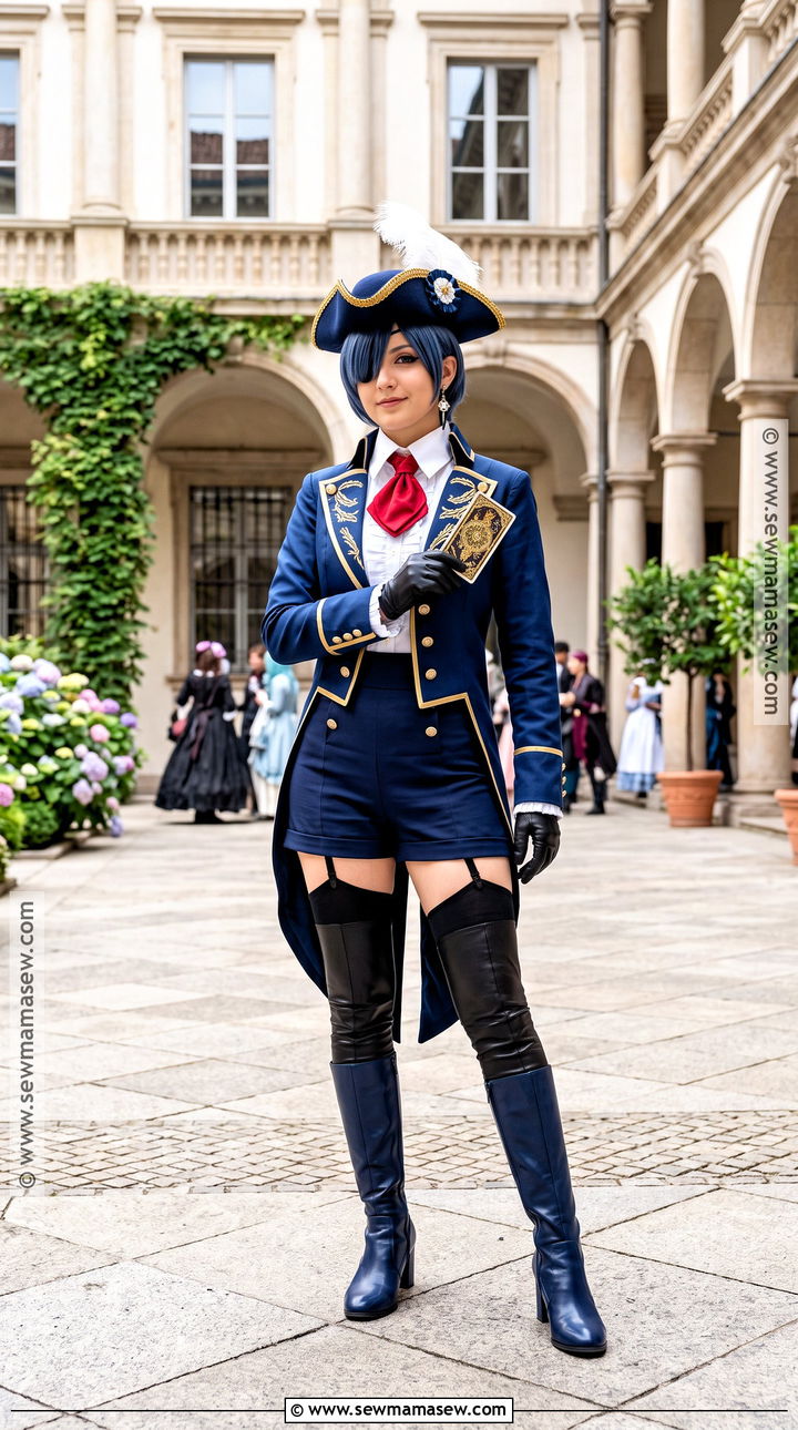 Clorinde Cosplay With Navy Uniform - 30 genshin cosplays