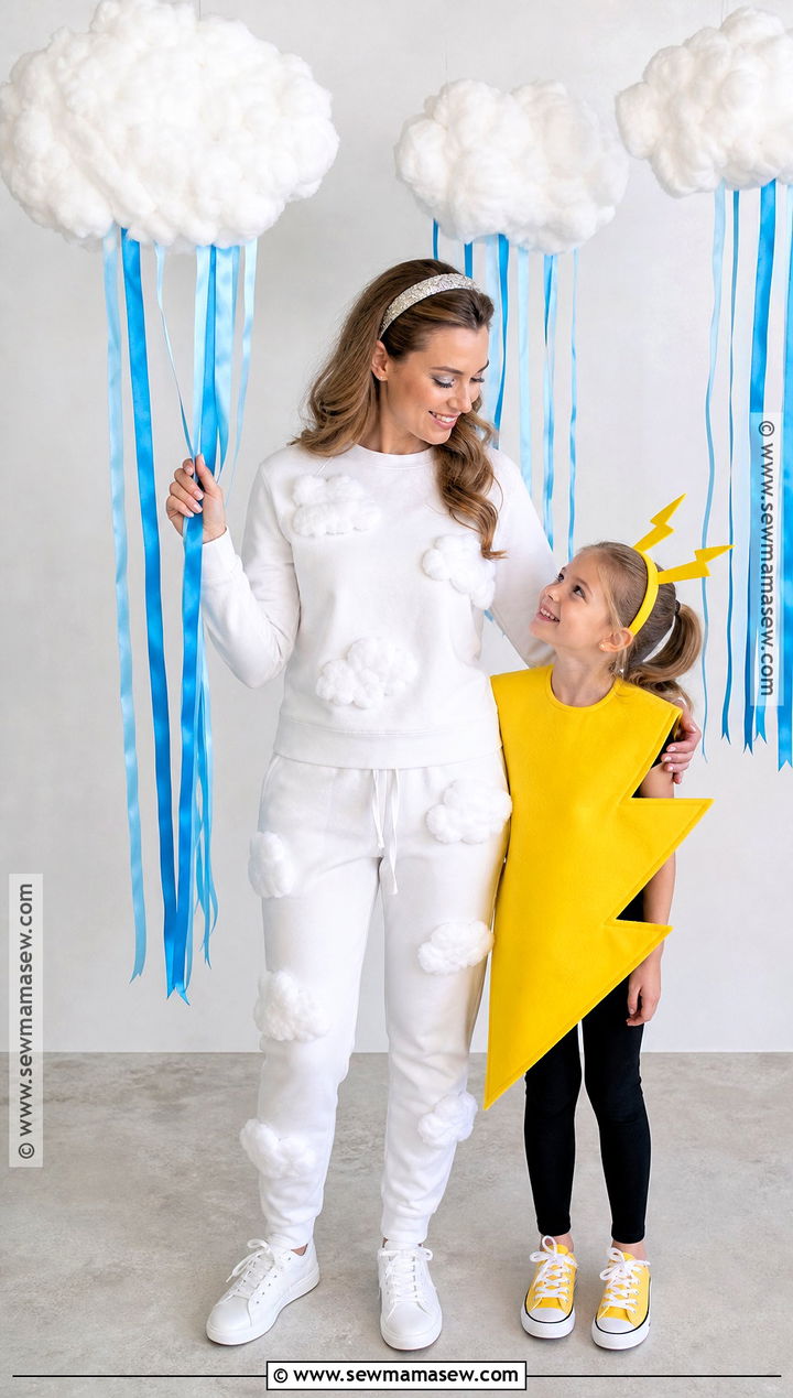 Cloud And Lightning Costume - 30 Mommy And Me Costumes Daughters