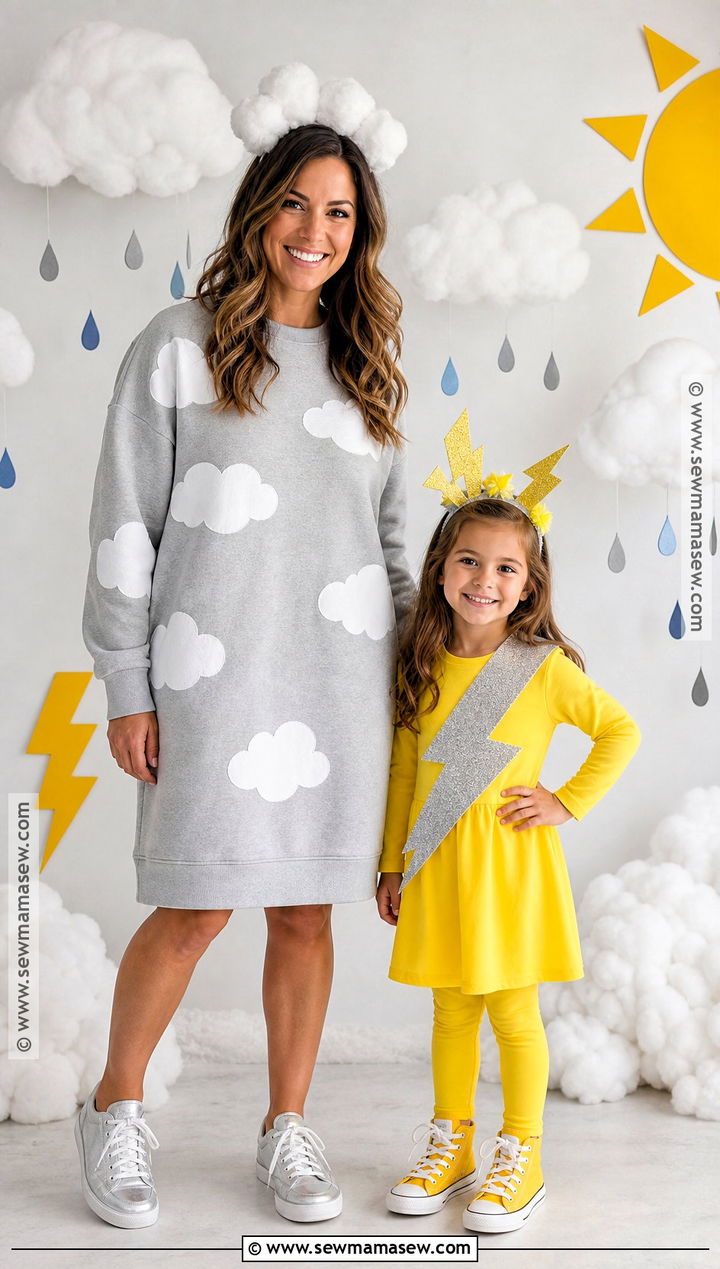 Cloud And Lightning Costumes - 30 mom and daughter costumes