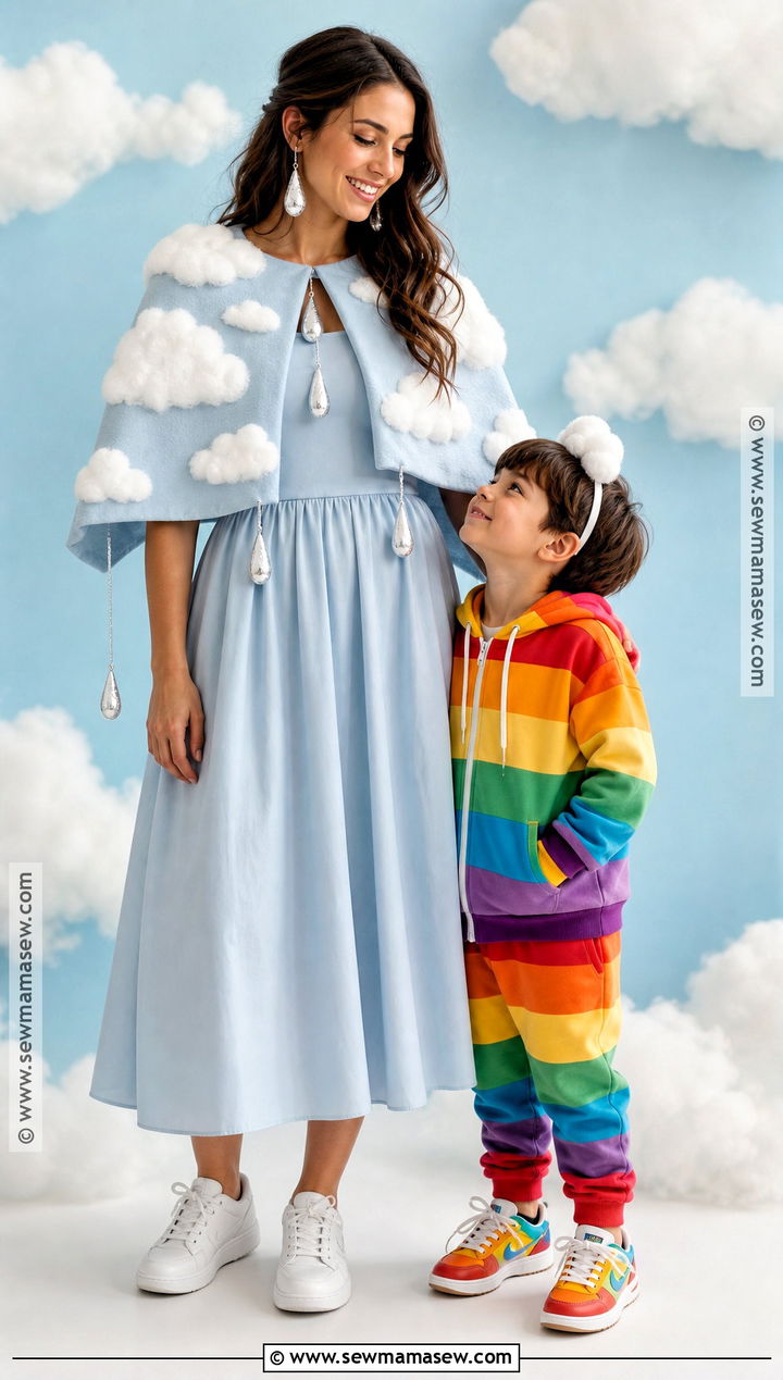 Cloud And Rainbow Costume - 30 mother son halloween costumes