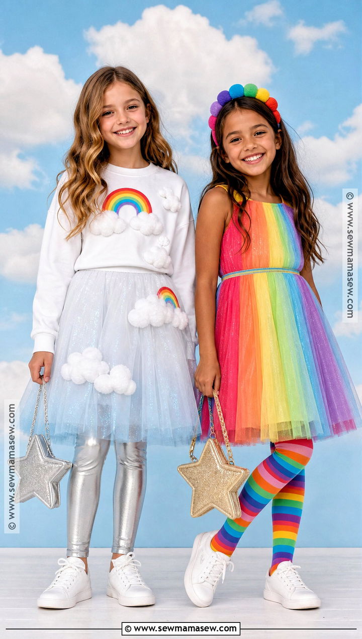 Cloud And Rainbow Costume - 30 halloween costumes for 2 for girls