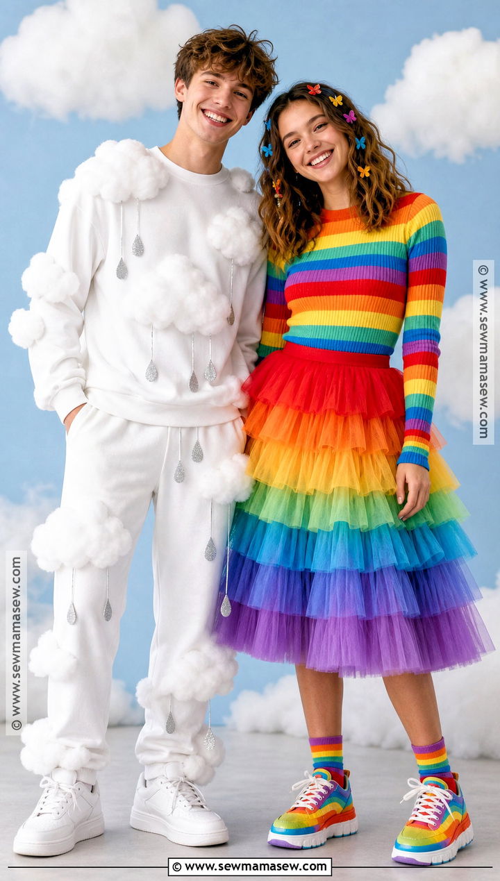 Cloud And Rainbow Duo Costume - 40 halloween costume duo ideas