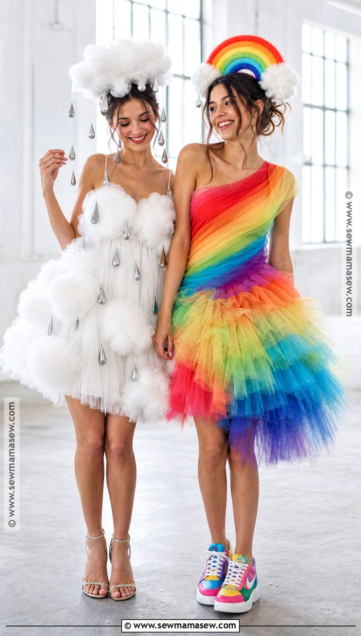 Cloud And Rainbow Duo Costume - 45 halloween costumes women duo
