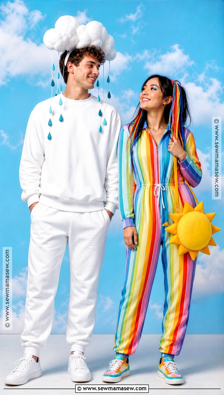 Cloud And Rainbow Duo Costume - 50 halloween costumes duo