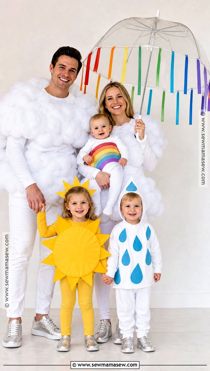 Cloud Care Family And Baby Rainbow Costume - 40 family costumes with for babies