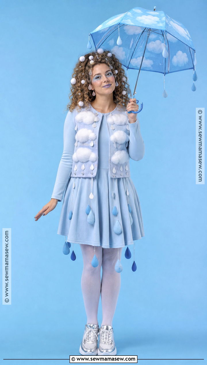 Cloud Costume With Big Curly Hair - 30 halloween costumes for curly hair