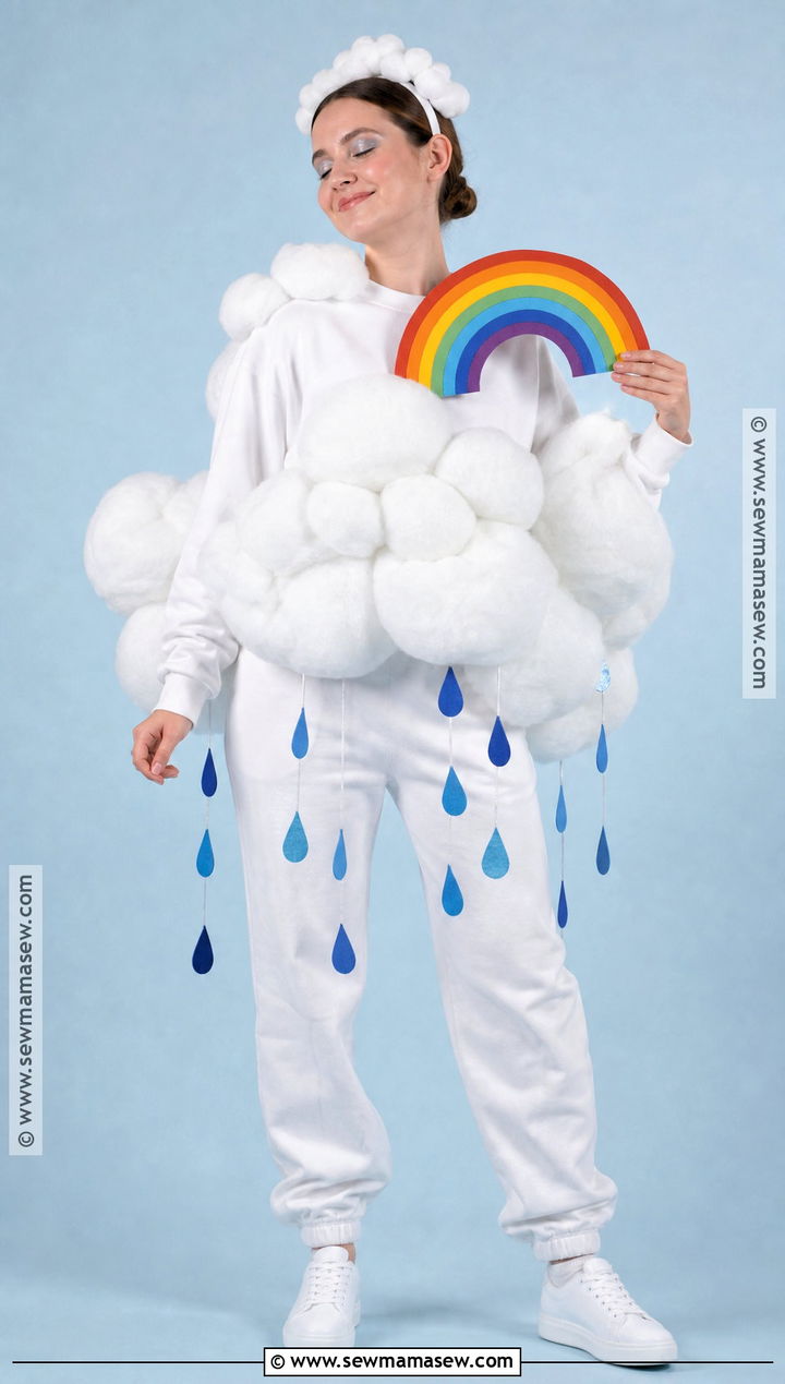 Cloud Costume With Raindrops - 50 easy costume ideas