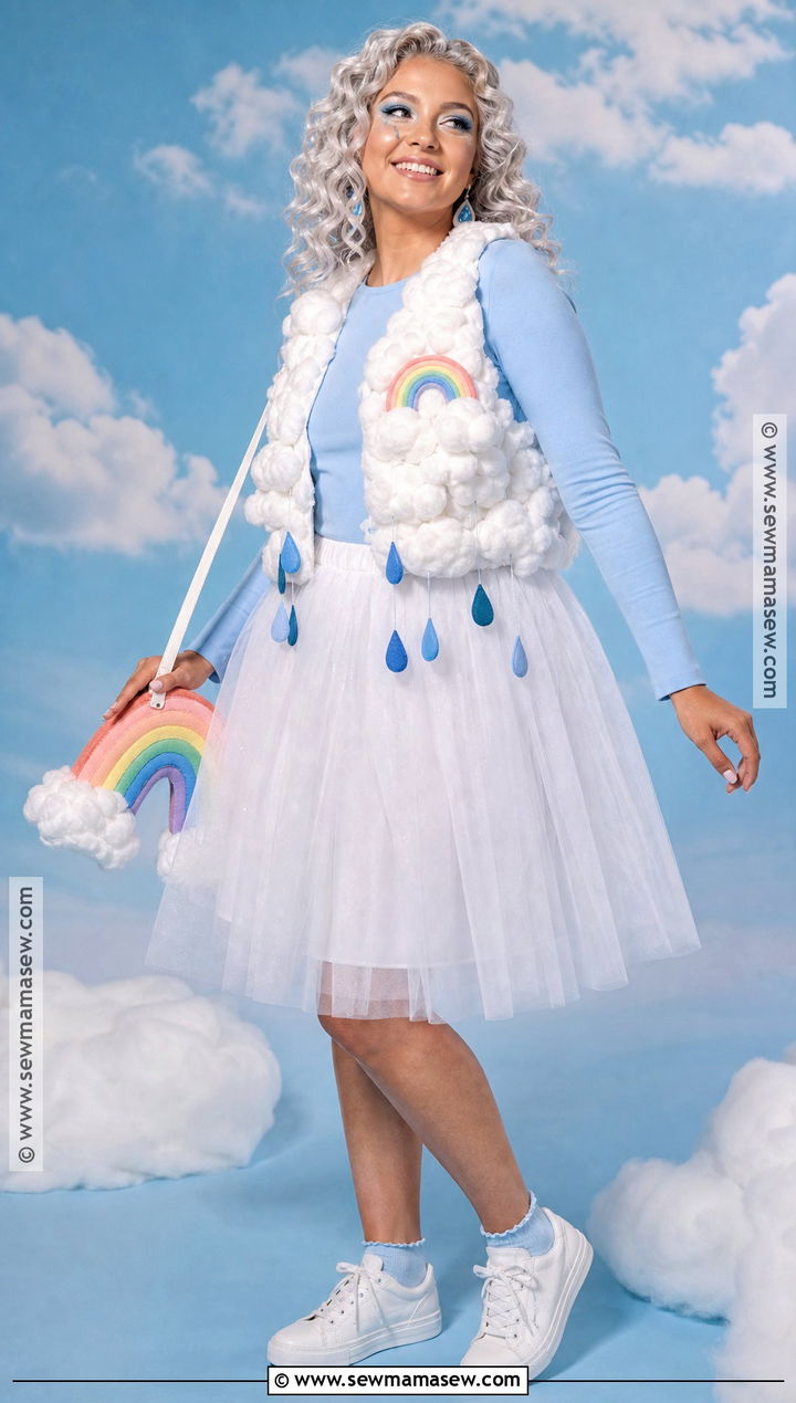 Cloud Costume With White Curly Hair - 30 curly hair costumes halloween